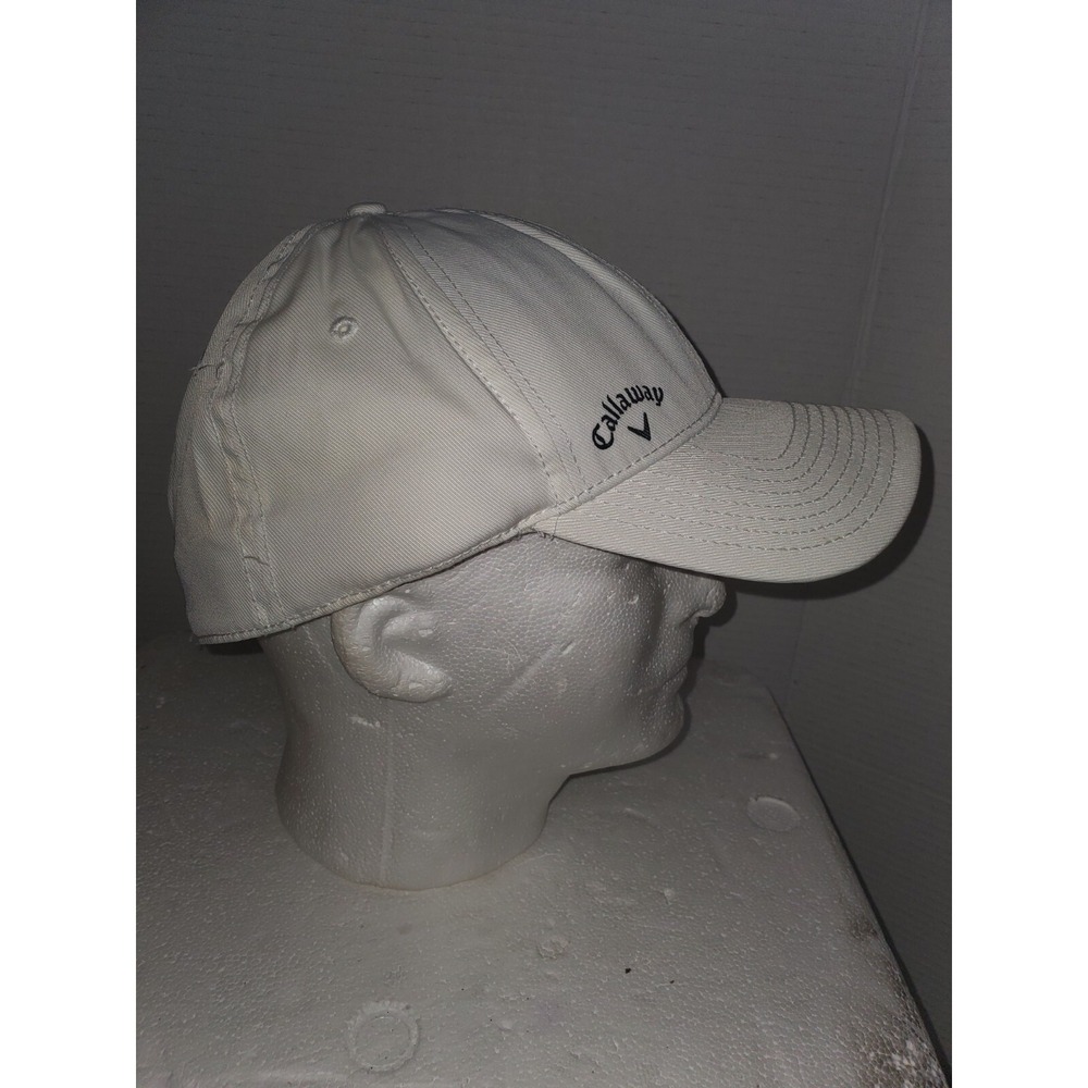 New Era Callaway Golf Hat White Silver Embroidered Logo Fitted Med / Lge - Picture 7 of 10